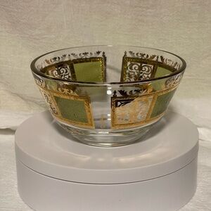 Vintage Culver Ltd. Prado pattern glass bowl 22k gold